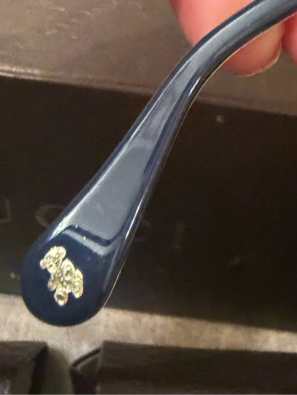 Kid’s NEW Auth. GUCCI GG Clear Frame Optical Glasses with Navy Temples age 2-6.